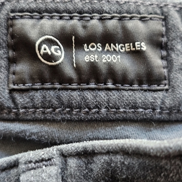 Ag Adriano Goldschmied Farrah High Rise Skinny Gray Velvet Jeans Sz 24 EUC - Picture 6 of 13